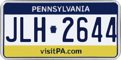 PA license plate JLH2644
