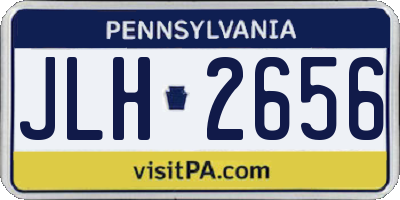 PA license plate JLH2656