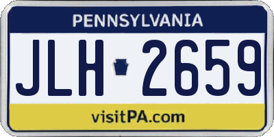 PA license plate JLH2659