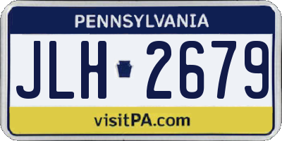PA license plate JLH2679