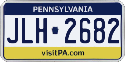 PA license plate JLH2682