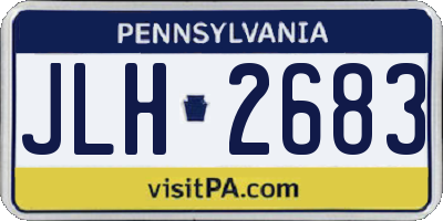 PA license plate JLH2683
