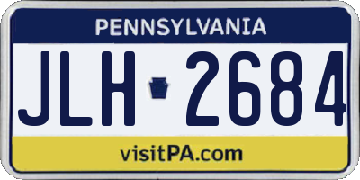 PA license plate JLH2684