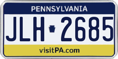 PA license plate JLH2685