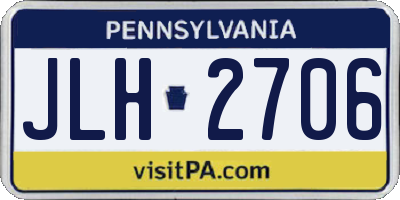 PA license plate JLH2706