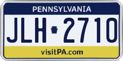 PA license plate JLH2710