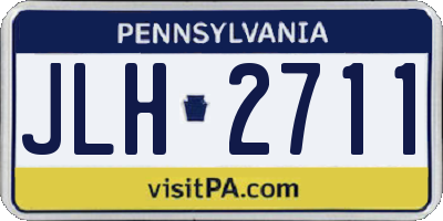 PA license plate JLH2711
