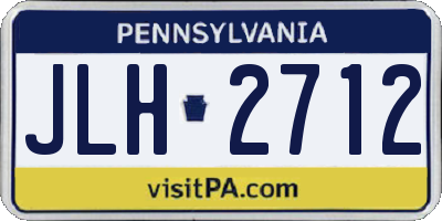 PA license plate JLH2712