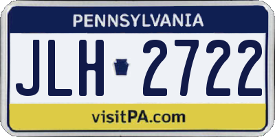 PA license plate JLH2722