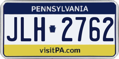 PA license plate JLH2762