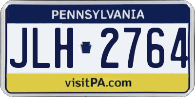 PA license plate JLH2764