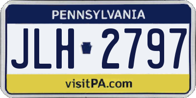 PA license plate JLH2797