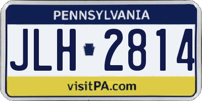 PA license plate JLH2814