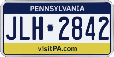 PA license plate JLH2842