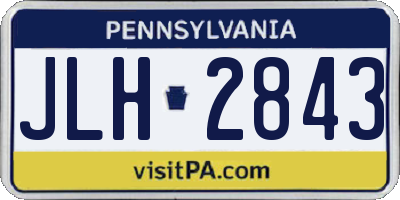 PA license plate JLH2843