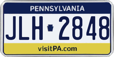 PA license plate JLH2848