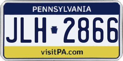 PA license plate JLH2866