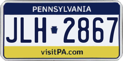 PA license plate JLH2867