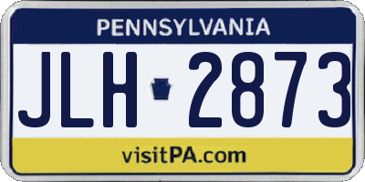 PA license plate JLH2873