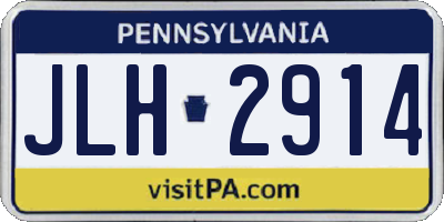 PA license plate JLH2914
