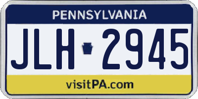 PA license plate JLH2945