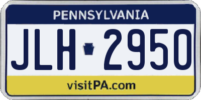 PA license plate JLH2950