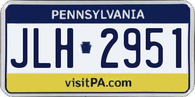 PA license plate JLH2951