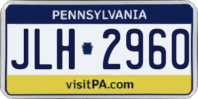 PA license plate JLH2960