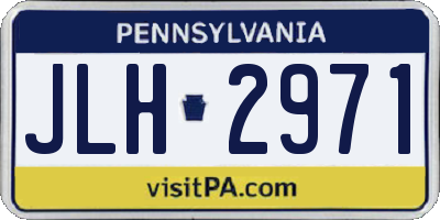 PA license plate JLH2971