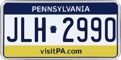 PA license plate JLH2990
