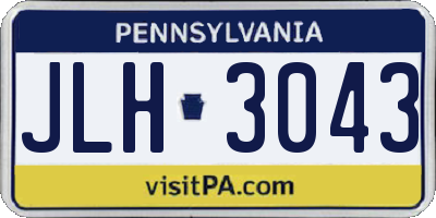 PA license plate JLH3043