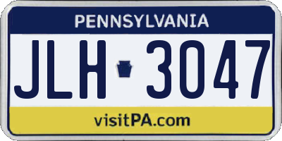 PA license plate JLH3047