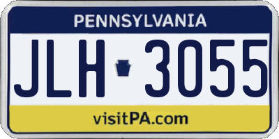 PA license plate JLH3055