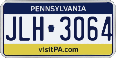 PA license plate JLH3064