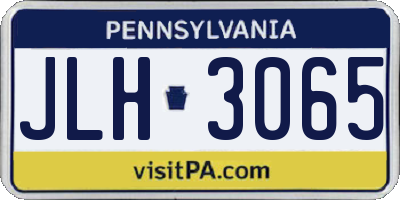 PA license plate JLH3065