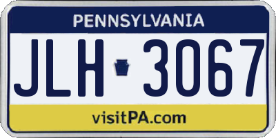 PA license plate JLH3067