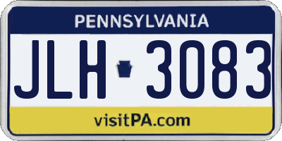 PA license plate JLH3083