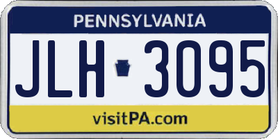 PA license plate JLH3095