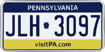 PA license plate JLH3097