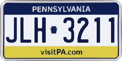 PA license plate JLH3211
