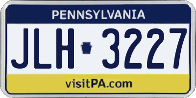 PA license plate JLH3227