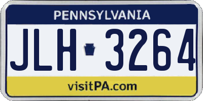 PA license plate JLH3264