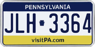 PA license plate JLH3364