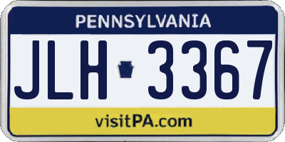 PA license plate JLH3367