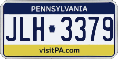 PA license plate JLH3379