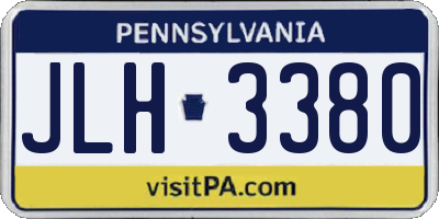 PA license plate JLH3380