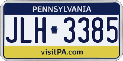 PA license plate JLH3385