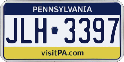 PA license plate JLH3397