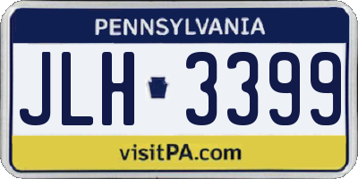 PA license plate JLH3399