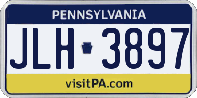 PA license plate JLH3897